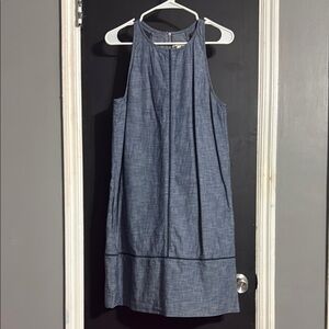 3/$14 GAP Chambray Shift Pockets Halter Dress Size: 8